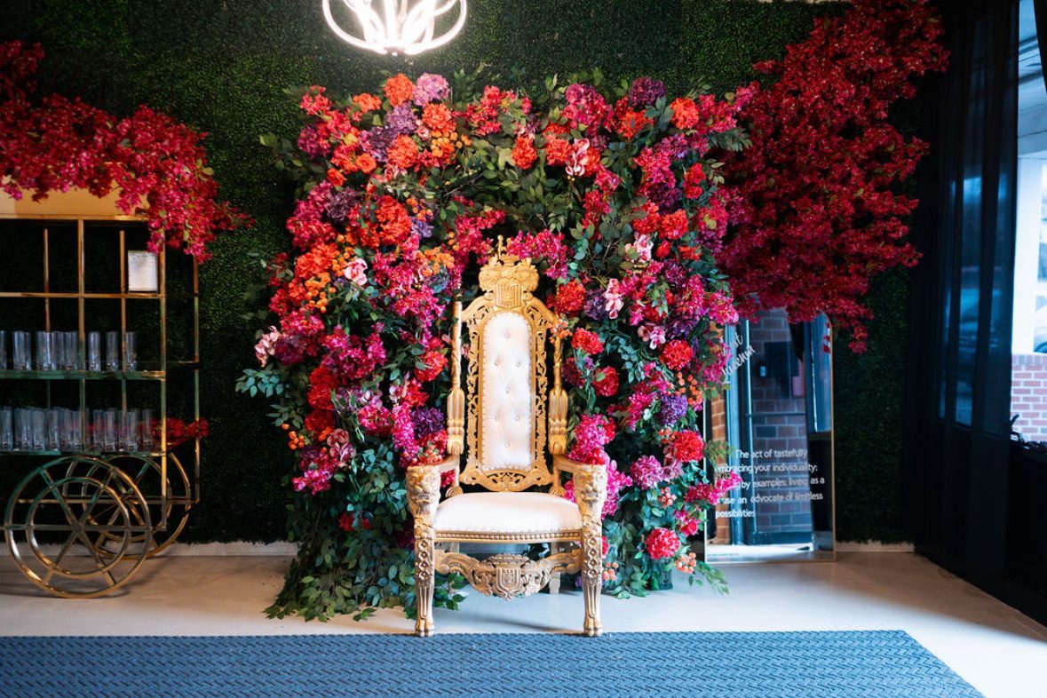 Event setup at Red Bubbles Event Space