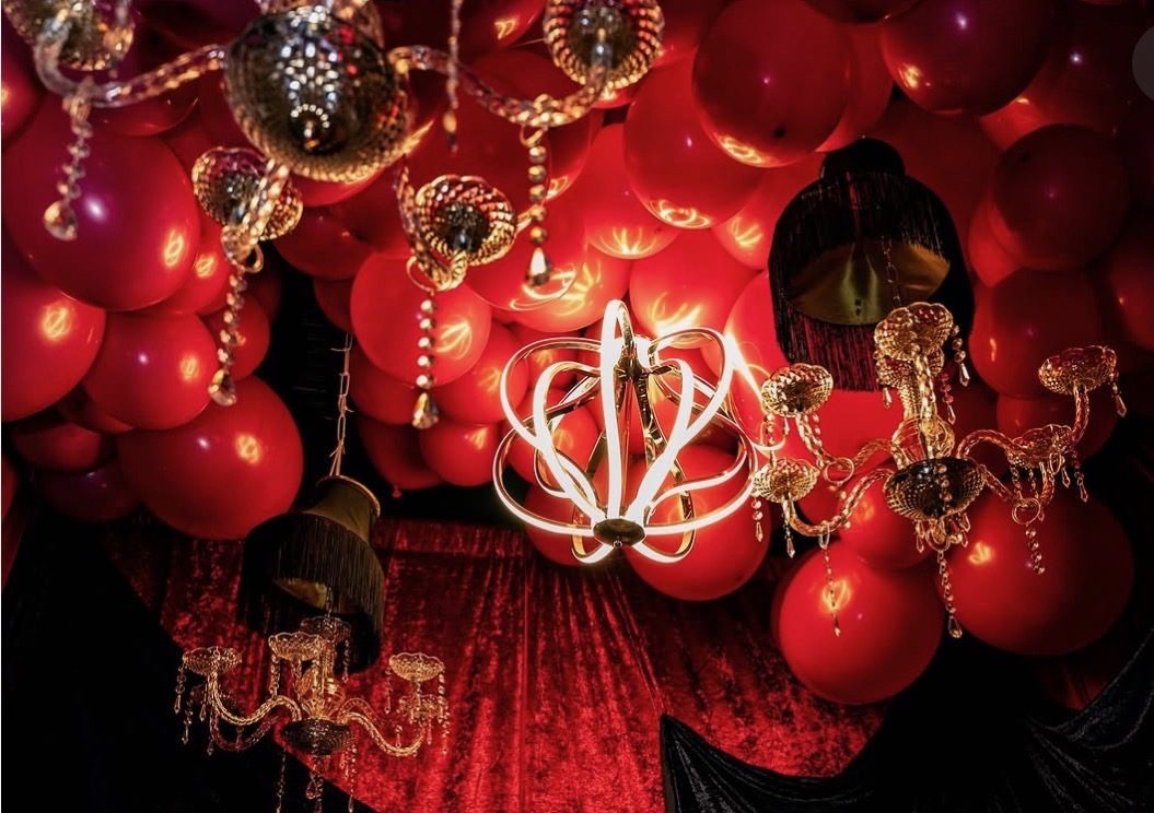 Event setup at Red Bubbles Event Space