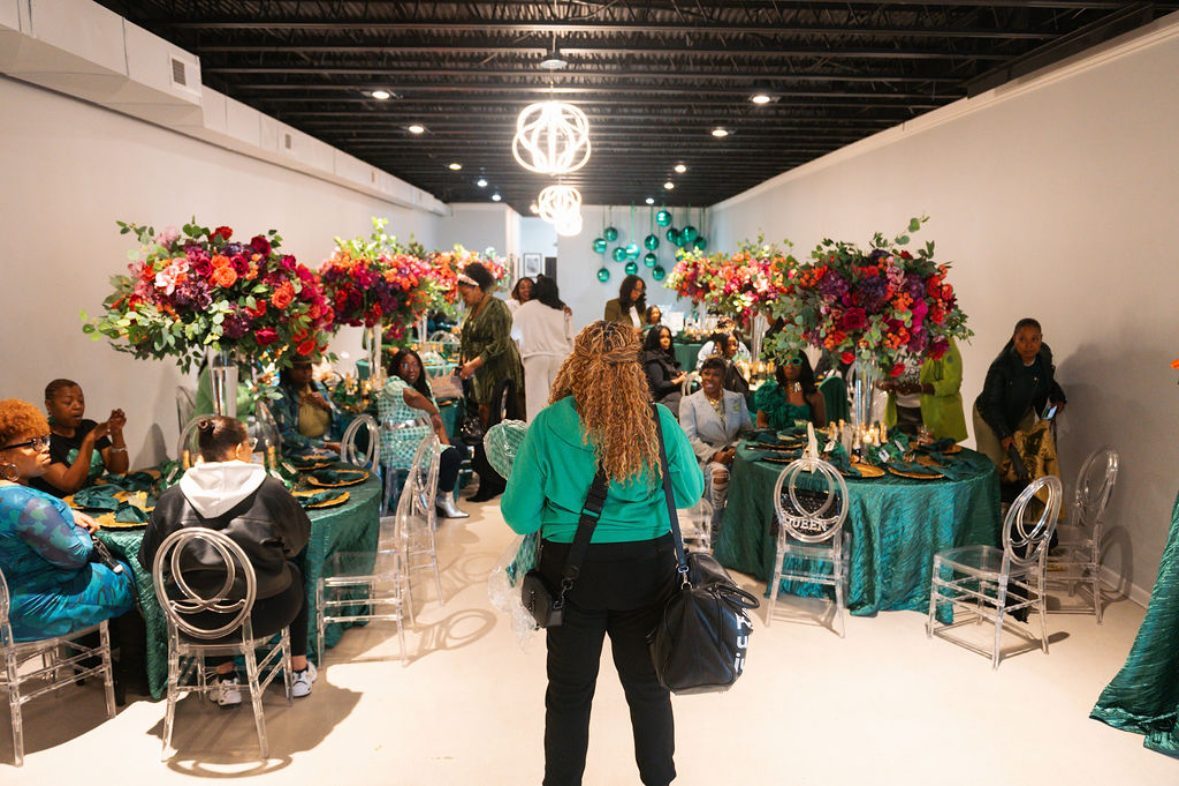 Event setup at Red Bubbles Event Space