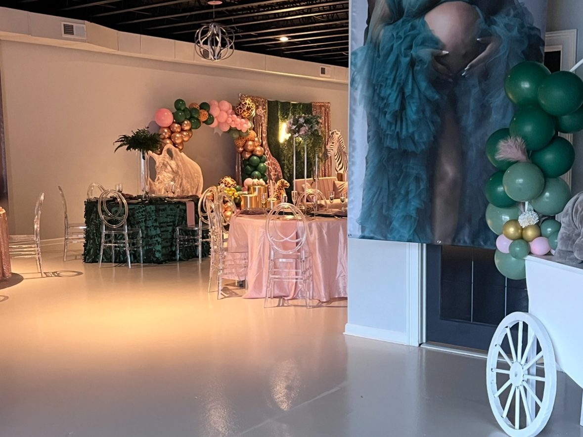 Event setup at Red Bubbles Event Space