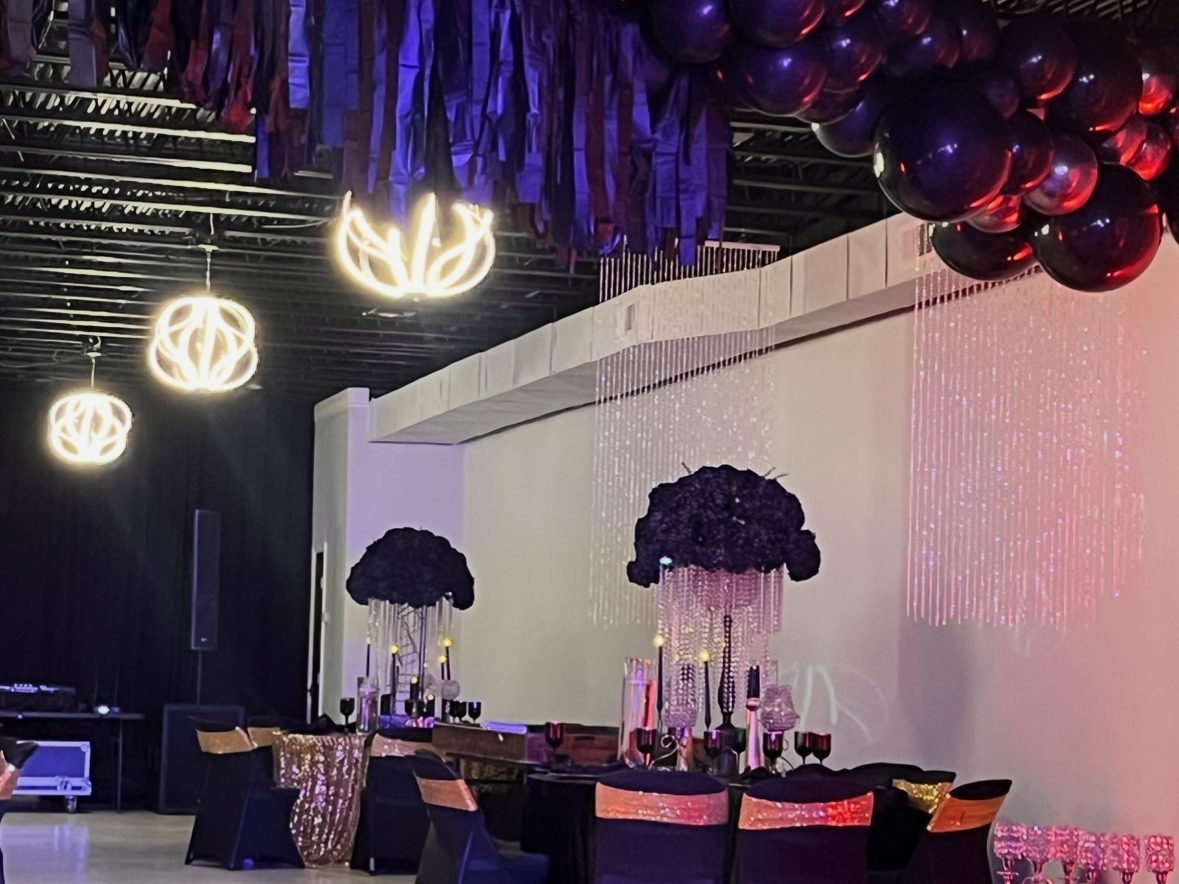 Event setup at Red Bubbles Event Space