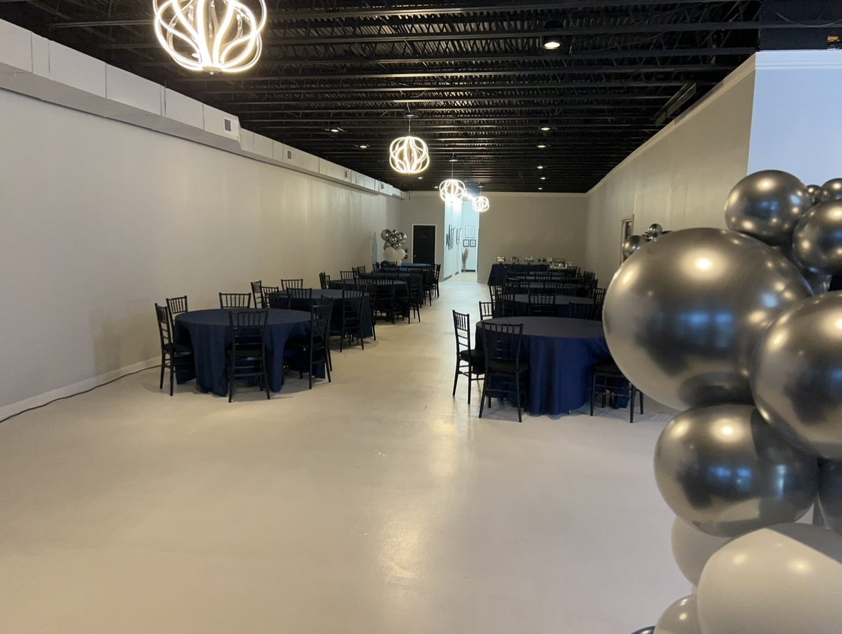 Event setup at Red Bubbles Event Space