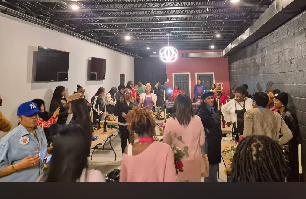 Event setup at Red Bubbles Event Space