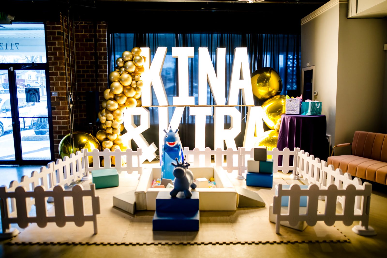 Event setup at Red Bubbles Event Space