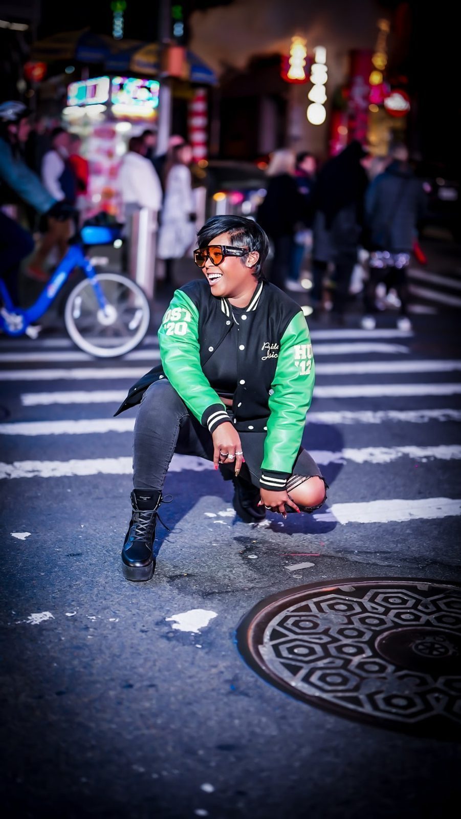 Custom letterman jacket — College Gurl Foundation president