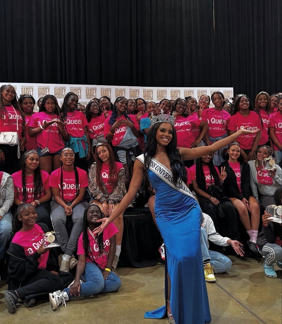 “I Identify as a Queen” tees — Steve & Marjorie Harvey Foundation
