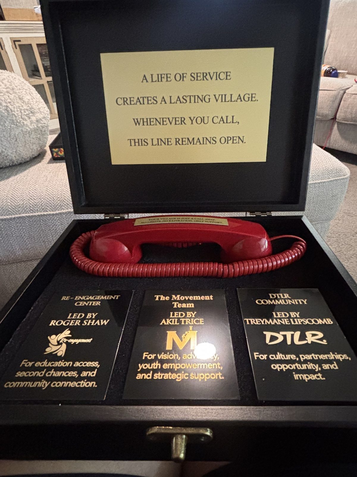 Custom award box & plaques — DTLR / The Movement Team