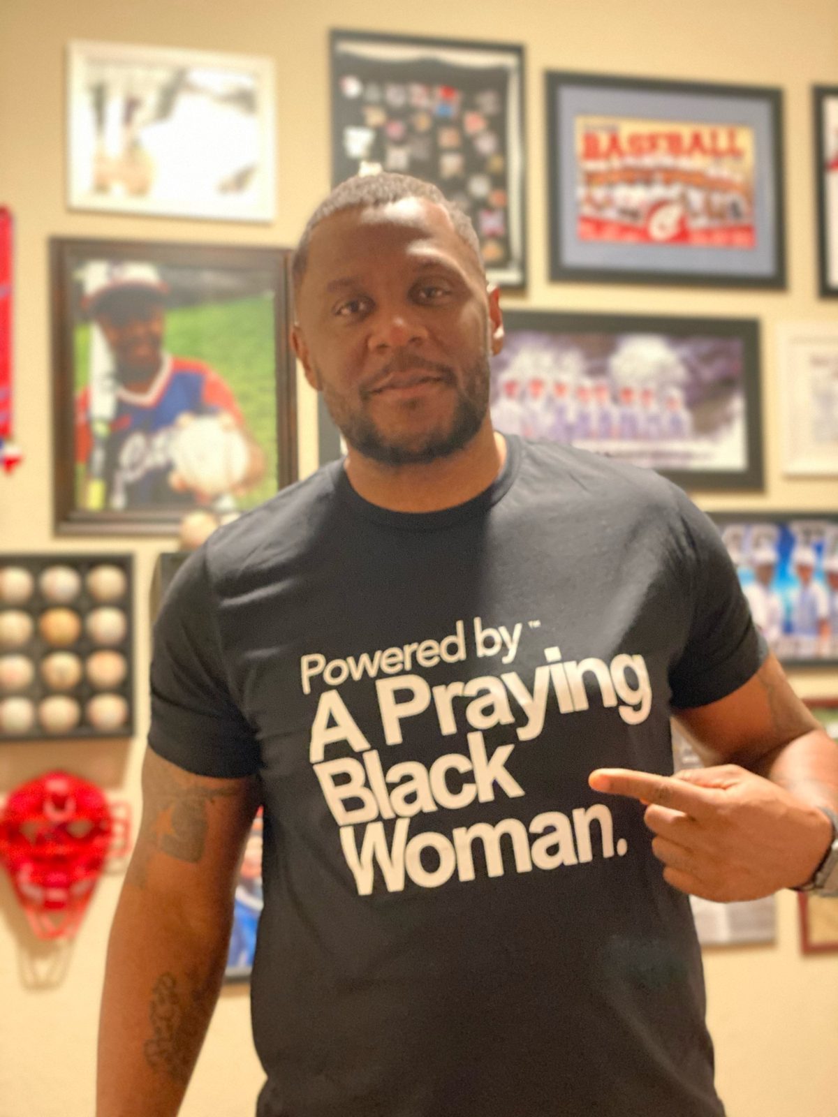 Powered by a Praying Black Woman tee
