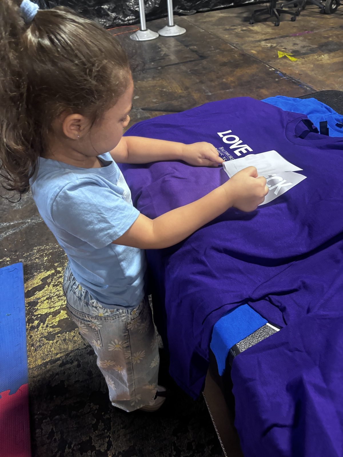 Student print program — little hands on the press